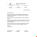 Christmas Party Letter Template - School Party Invitation | Herts example document template 