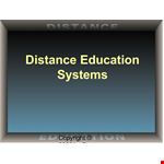 Distance Powerpoint example document template