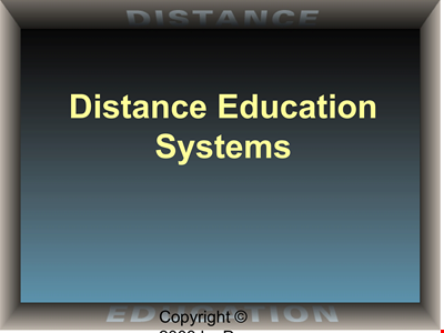 Distance Powerpoint