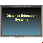 Distance Powerpoint example document template 