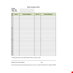 Daily Attendance Sign In Sheet Template example document template
