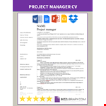Project Manager Curriculum Vitae example document template