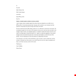 Restaurant Service Complaint Letter Sample example document template
