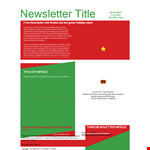Professional Newsletter Templates - Editable and Time-Saving example document template