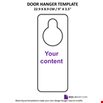 Door hanger template example document template
