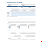 Free Police Report Template for Incident and Offense Reports example document template