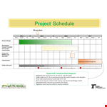 Project Schedule for Construction: Public Summer and Spring Plans example document template