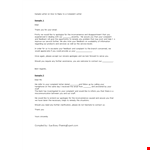 Reply to Customer Complaint: Sample Letter and Feedback example document template