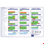 Semester Academic Calendar - Important Dates and Events for the Semester example document template