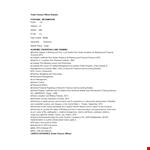 Trade Finance Officer Resume example document template