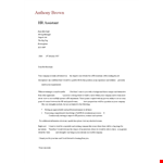 Formal Job Application Letter for HR at Company | Cover Letter - Dayjob example document template 