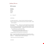 Formal Job Application Letter for HR at Company | Cover Letter - Dayjob example document template
