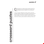 Printable Crossword Puzzles - Solve Fun Crosswords Online example document template
