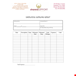 Employee Expense example document template