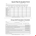 Effective Self-Evaluation Examples to Score High in Group Assessments example document template
