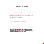 To Whom It May Concern Letter for Vessel example document template