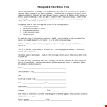 Sign our Photo Release Form to Understand the Use of Your Image and Video for Educational Purposes example document template