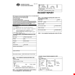 Marine Incident Report | Australian | Person Injury Incident example document template