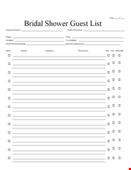 Free Bridal Shower Gift List Template Free Bridal Shower Gift List Template