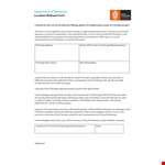 Location Release Form - Legal Premises in Holloway, Royal Protection example document template