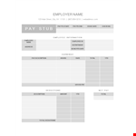 Free Pay Stub Template example document template