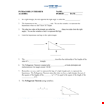 Discover the Power of Pythagorean Theorem for Right Triangles and Calculate their Sides example document template