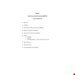 Club Meeting Agenda Outline Template example document template