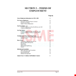 Employment Contract Template for Company and Employees example document template