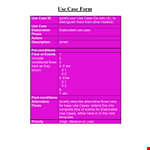 Use Case Template | Complete Guide to Creating Flows & Conditions, Elaborated example document template