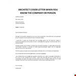Architect Cover letter  example document template