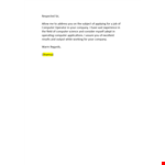 Cover Letter for Computer Operator Job example document template