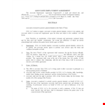 Download Free Associate Employment Agreement | Customize & Print Now example document template