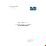 Method Validation example document template