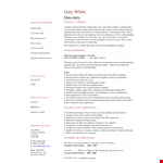 Data Entry Clerk: Resume, Skills, Accurate Working Entry example document template