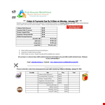 Order Form for Food Lunch - Get Your Delicious Chicken Pieces and Rolls example document template