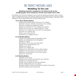 Wedding To Do Checklist Template example document template