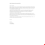 Immediate Resignation Letter Email example document template