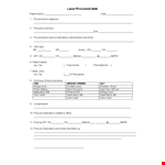 Procedure Note example document template