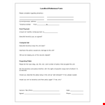 Tenant Reference Letter for Landlord - Request a Professional Recommendation example document template