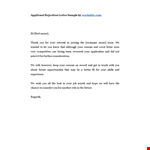 Expertly Crafted Rejection Letter and Resume Guide example document template