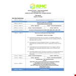 One Day Conference Agenda - Development, Community, Session in Rural Maryland example document template