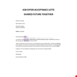 Acceptance of Offer Letter Reply example document template 