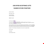 Acceptance of Offer Letter Reply example document template