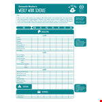 Weekly Work example document template