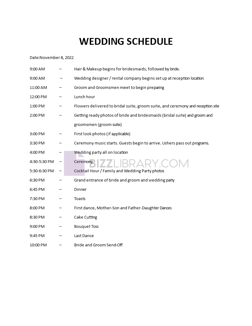 Editable Wedding Schedule Template editable-wedding-schedule-template