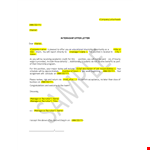 Internship Offer Letter Format - Legal Advice & Intended Offer example document template
