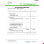 Safety Meeting Agenda Template example document template