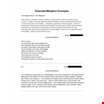Extended Metaphor Example example document template
