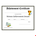 Free Science Achievement Award Certificate Template - Customize & Print example document template