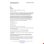 Employment Offer Letter example document template